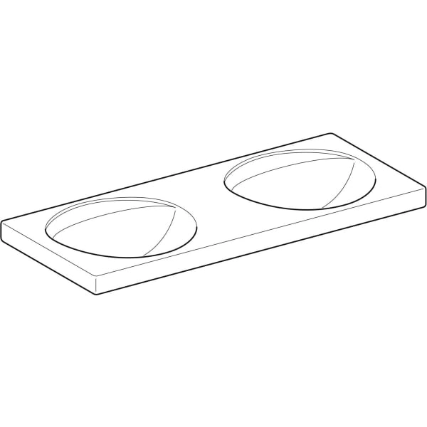 Wandwaschtisch „Preciosa“, rechteckig 130 × 55 cm in weiß alpin Wandwaschtisch „Preciosa“, rechteckig 130 × 55 cm in weiß alpin