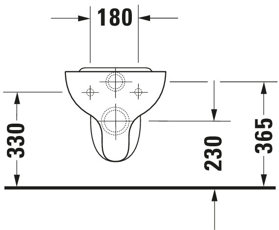 Wand-WC Duraplus Hornberg 530 mm Tiefspüler, weiß
