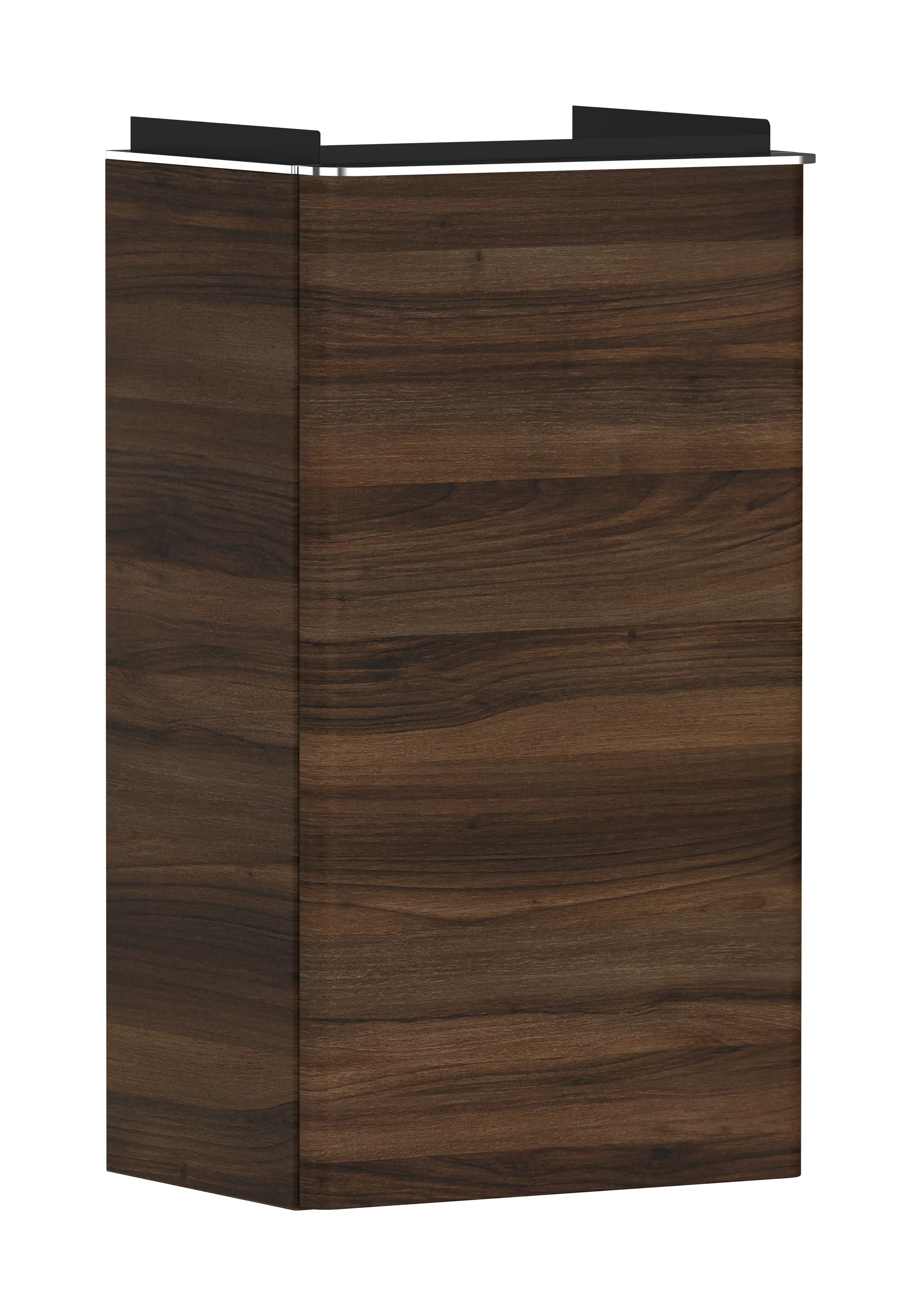 Hansgrohe Xelu Q Waschtischunterschrank Nussbaum Dunkel, 340x245 mm, Türanschlag links, verchromte Griffe Hansgrohe Xelu Q Waschtischunterschrank Nussbaum Dunkel, 340x245 mm, Türanschlag links, verchromte Griffe