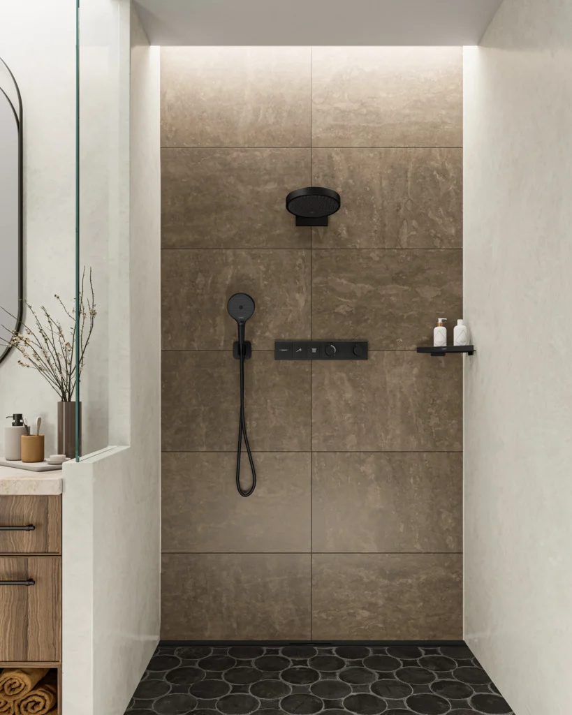 Hansgrohe RainSelect Thermostat Unterputz, 2 Verbraucher, mattschwarz Hansgrohe RainSelect Thermostat Unterputz, 2 Verbraucher, mattschwarz