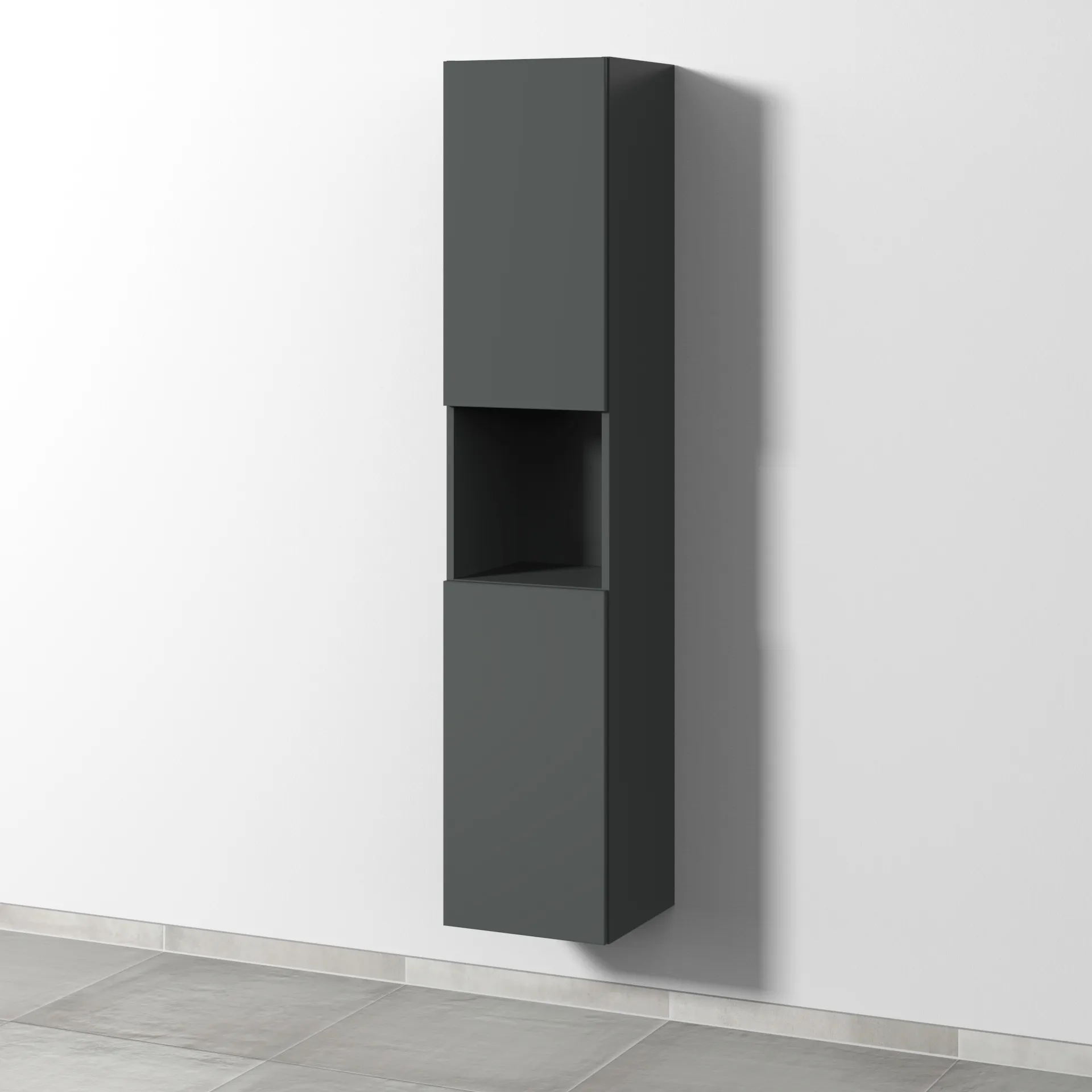 Sanipa Hochschrank „3way“ 350 × 1700 × 345 mm Anschlag links, in Anthrazit (matt), Anschlag links