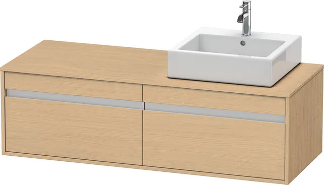 Duravit Waschtischunterschrank wandhängend „Ketho“ 140 × 42,6 × 55 cm Eiche Natur