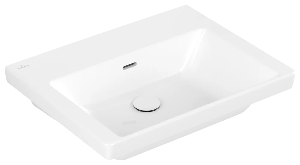 Villeroy & Boch Schrankwaschtisch Subway 3.0, 600x470x165mm, weiß Alpin, TitanCeram, glänzend, mit Überlauf