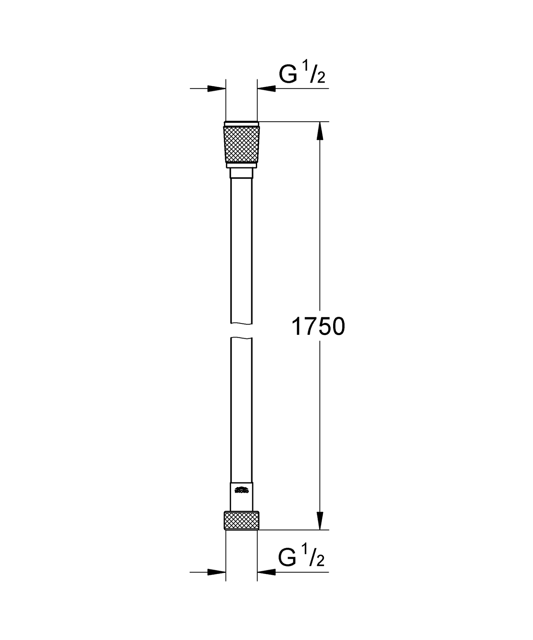 Brauseschlauch Silverflex 28388, 1.750 mm, chrom