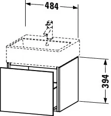 Duravit Waschtischunterschrank wandhängend „L-Cube“ 48,4 × 39,4 × 45,9 cm