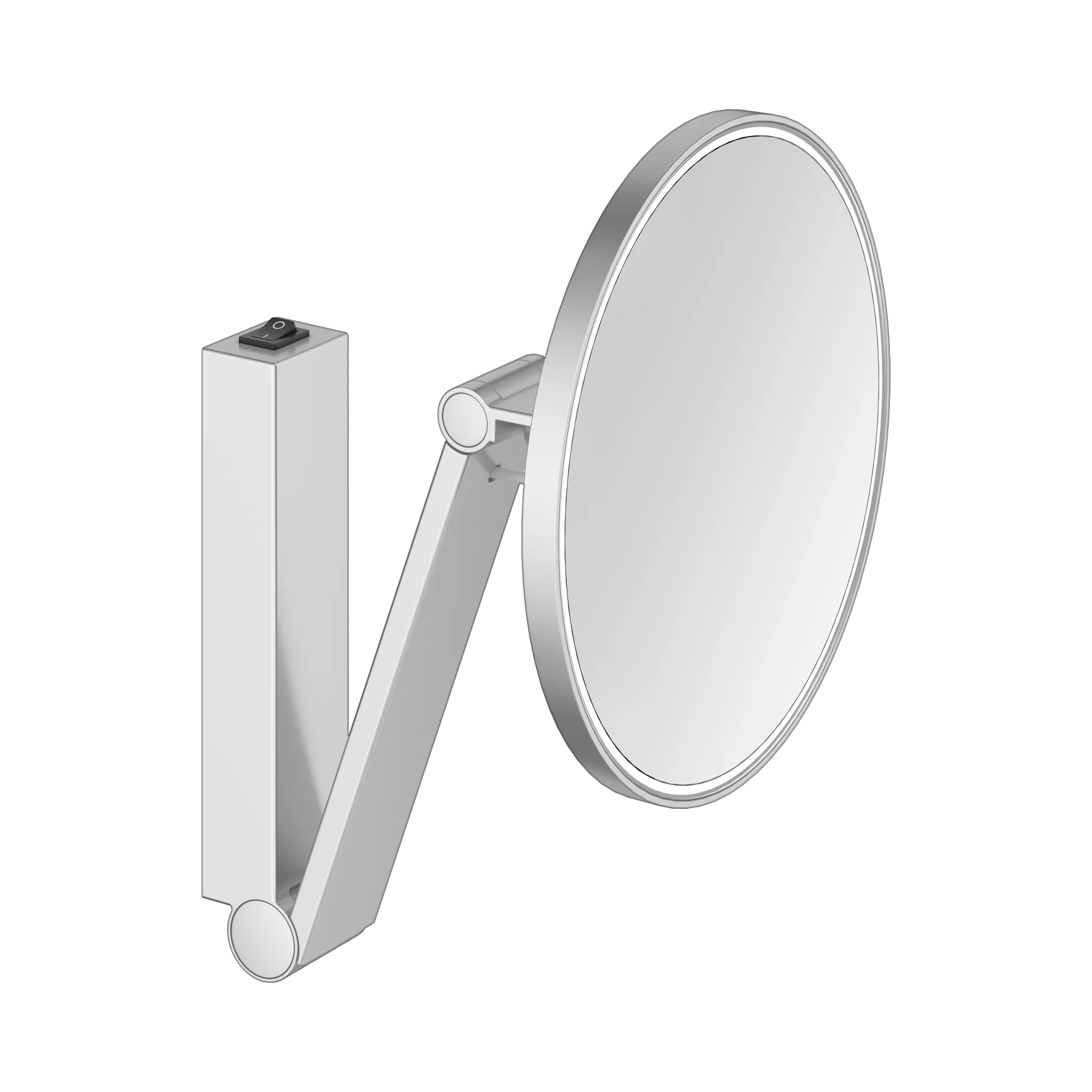 KEUCO Kosmetikspiegel mit Wippschalter „iLook_move“ Rund, mit Beleuchtung in Aluminium-finish, ⌀ 212 mm KEUCO Kosmetikspiegel mit Wippschalter „iLook_move“ Rund, mit Beleuchtung in Aluminium-finish, ⌀ 212 mm