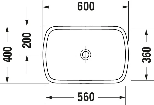 Aufsatzwaschtisch „Qatego“ 60 × 40 × 13 cm