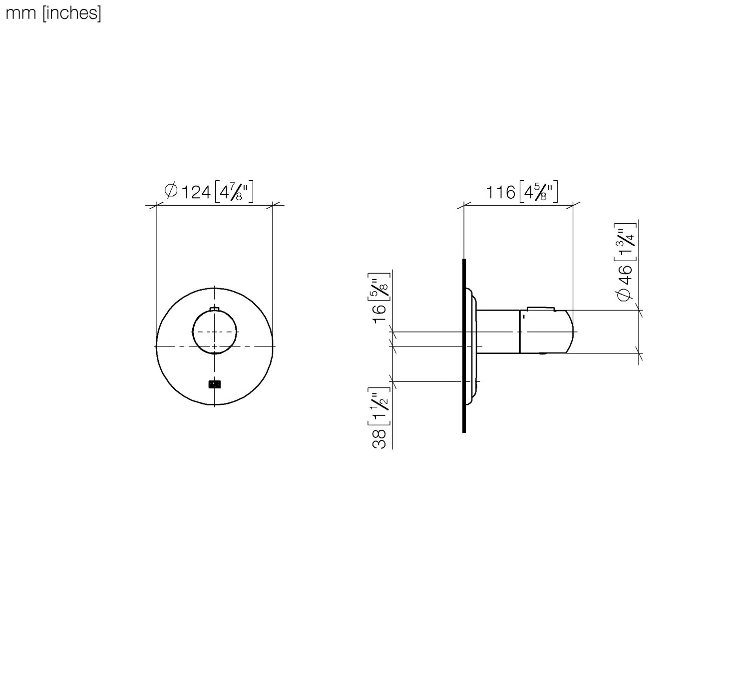UP-Thermostat ohne Mengenregulierung MADISON Chrom 36501977 UP-Thermostat ohne Mengenregulierung MADISON Chrom 36501977