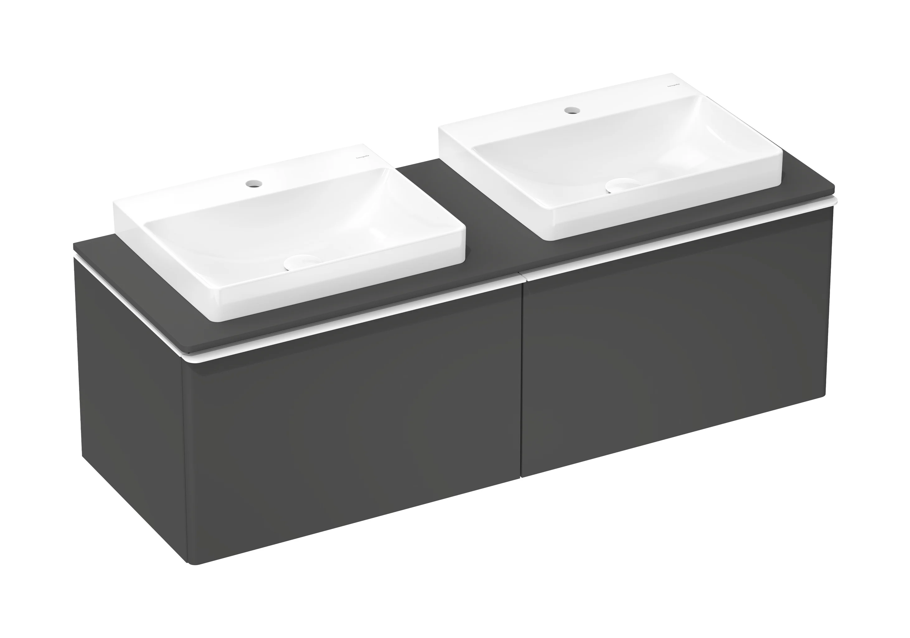 Hansgrohe Xelu Q Aufsatzwaschtisch, weiß, 600x480 mm, geschliffen, SmartClean, glänzend, ohne Überlauf