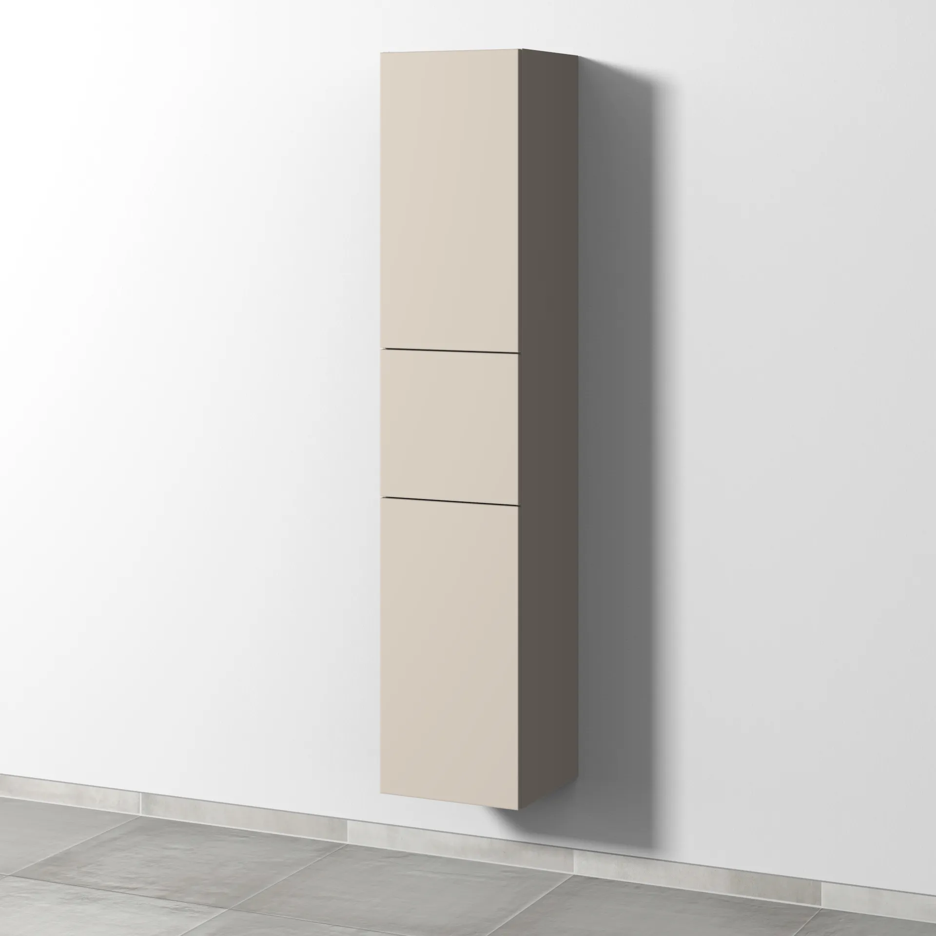 Sanipa Hochschrank „3way“ 350 × 1700 × 345 mm Anschlag links, in Kaschmir (matt), Anschlag links