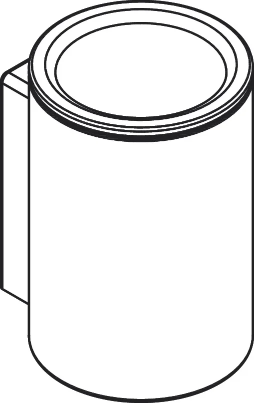 Hansgrohe AXOR Universal Circular Zahnputzbecher Chrom, Wandmontage, Metall und Glas, Bohrabstand 35 mm, Bohrloch-Durchmesser 6 mm