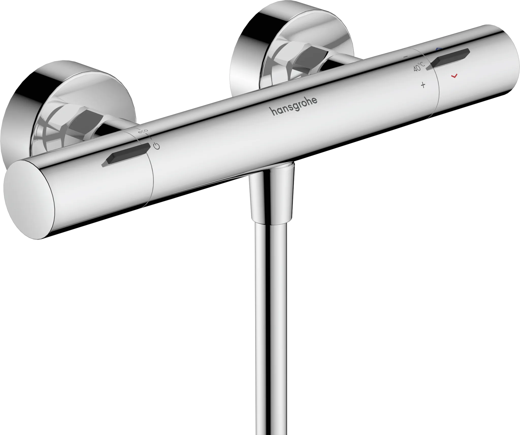 Hansgrohe Ecostat Fine Brausethermostat Aufputz mit Temperaturbegrenzer, Chrom Hansgrohe Ecostat Fine Brausethermostat Aufputz mit Temperaturbegrenzer, Chrom