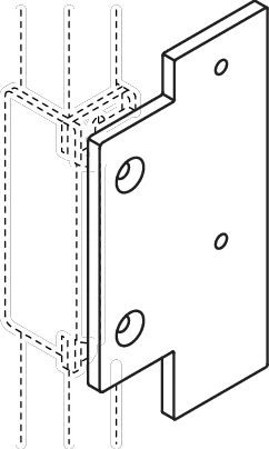 Montageplatte S50 für SK-Griff 801/805C/900(B), li Montageplatte S50 für SK-Griff 801/805C/900(B), li