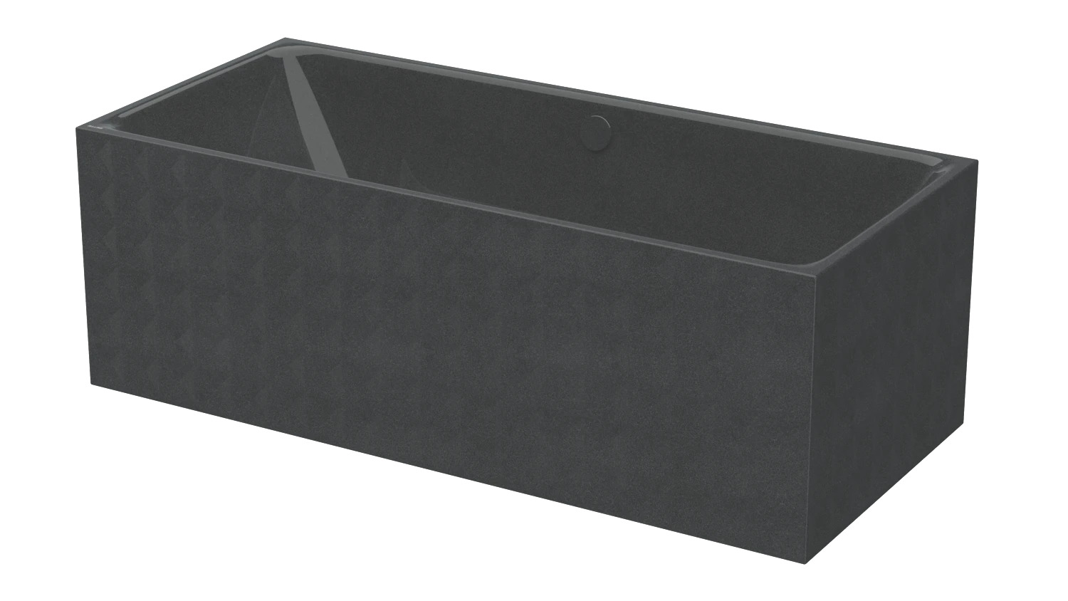 Bette Badewanne „BetteLoft Ornament“ freistehend rechteck 181 × 81 cm in Midnight