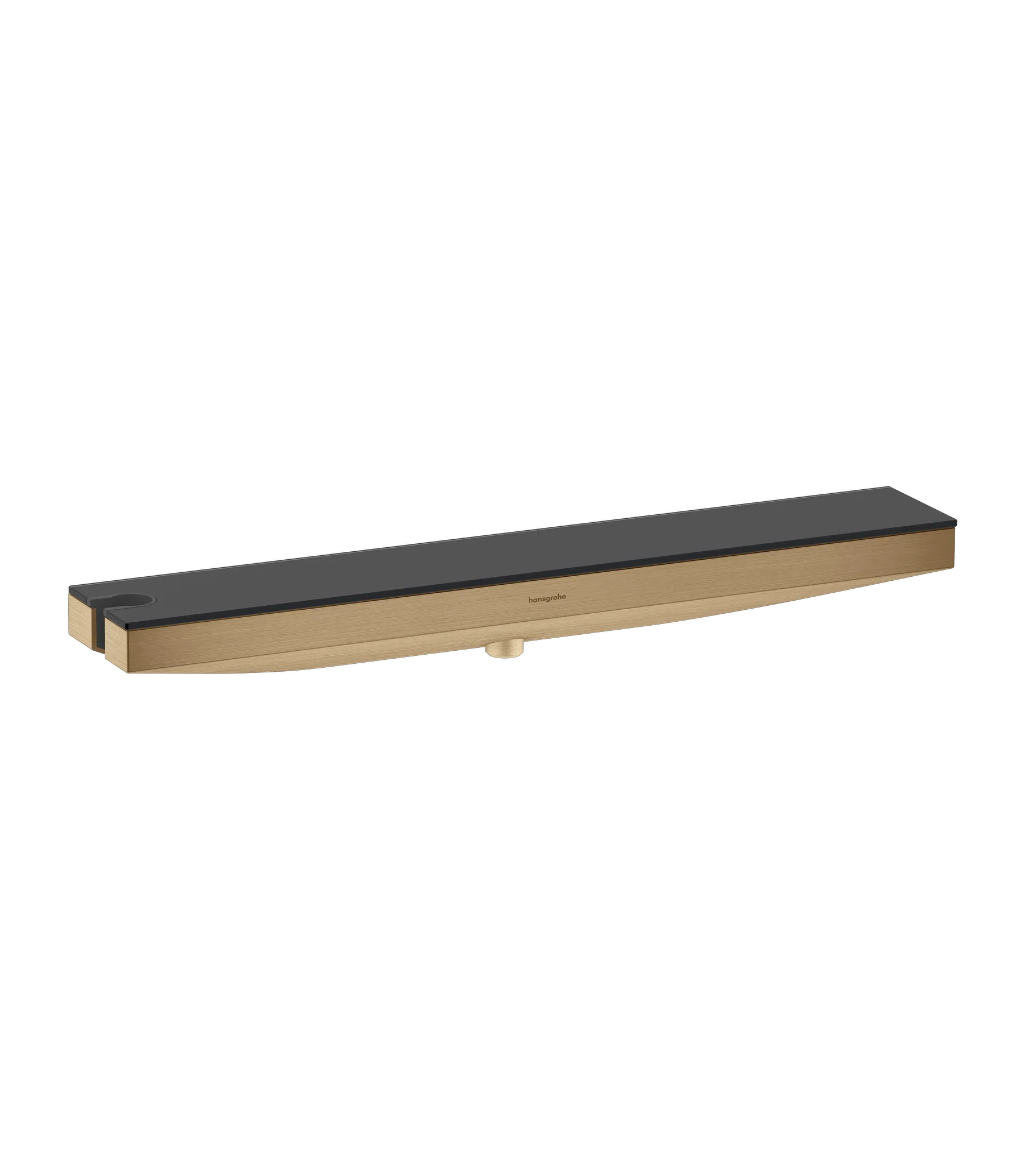 Hansgrohe Rainfinity Wandanschluss Porter 500 mit Brausehalter links und Duschablage, Brushed Bronze