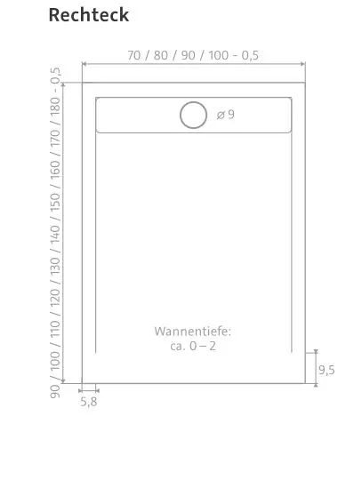 HSK Duschwanne „Reta“ 1400 × 900 mm mit Antislip, in Weiß (ähnlich RAL 9016)