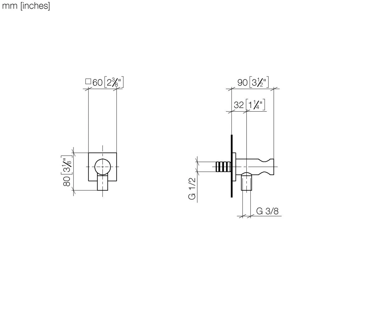 Wandanschlussbogen in Dark Brass (gebürstet) Wandanschlussbogen in Dark Brass (gebürstet)