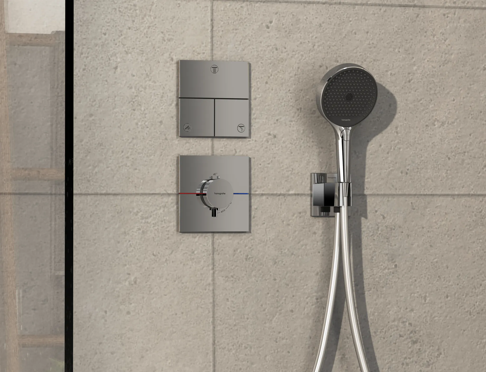 ShowerSelect Comfort E Ventil Unterputz für 3 Verbraucher Chrom ShowerSelect Comfort E Ventil Unterputz für 3 Verbraucher Chrom