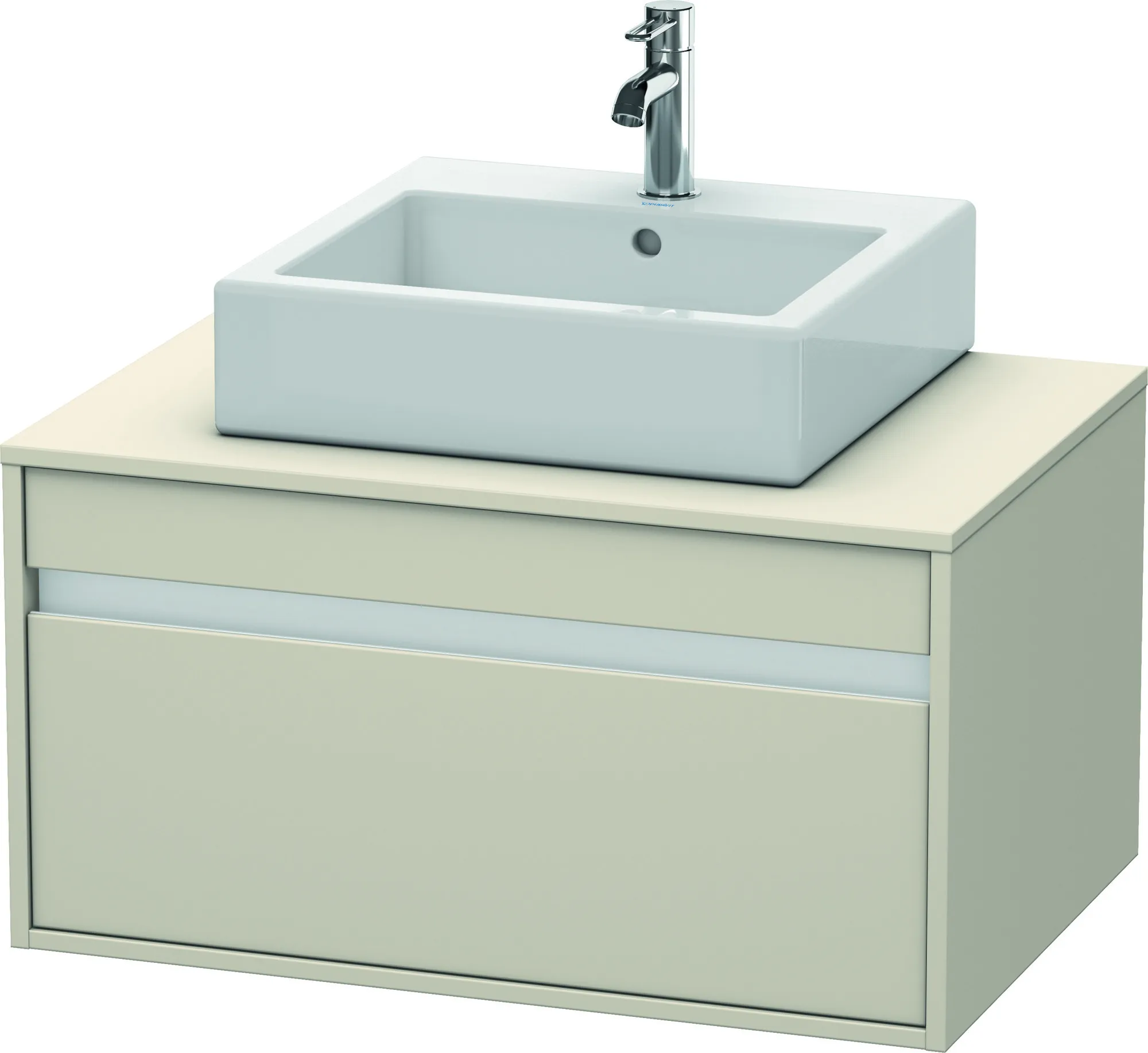 Duravit Waschtischunterschrank wandhängend „Ketho“ 80 × 42,6 × 55 cm Taupe Matt