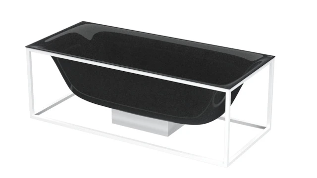 Bette BetteLux Shape Badewanne Rechteck, Midnight, 1700 x 750 mm, 8 mm Falzrand, Freistehend, 2-Sitzer, 41,6 kg