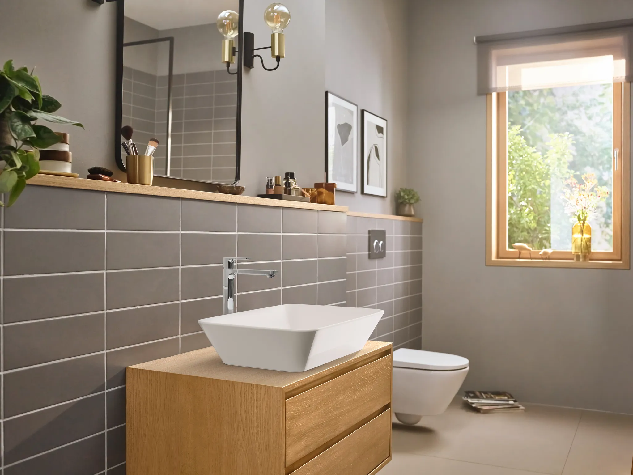 Waschtischmischer Rebris E 240 CoolStart m.Zugstange chrom