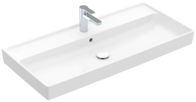 Villeroy & Boch Schrankwaschtisch aus TitanCeram „Collaro“ 1000 × 470 × 160 mm, mit Hahnlochbohrung, Hahnlochposition mittig in Weiß Alpin Villeroy & Boch Schrankwaschtisch aus TitanCeram „Collaro“ 1000 × 470 × 160 mm, mit Hahnlochbohrung, Hahnlochposition mittig in Weiß Alpin