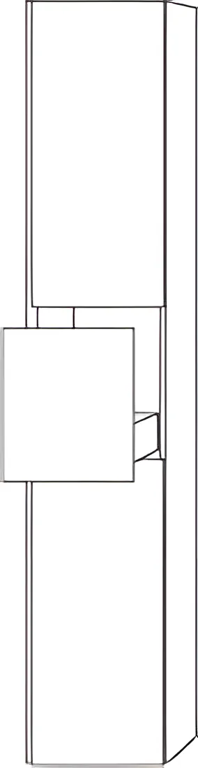 Sanipa Hochschrank „3way“ 300 × 1700 × 345 mm Anschlag rechts, in Anthrazit (glanz), Anschlag rechts