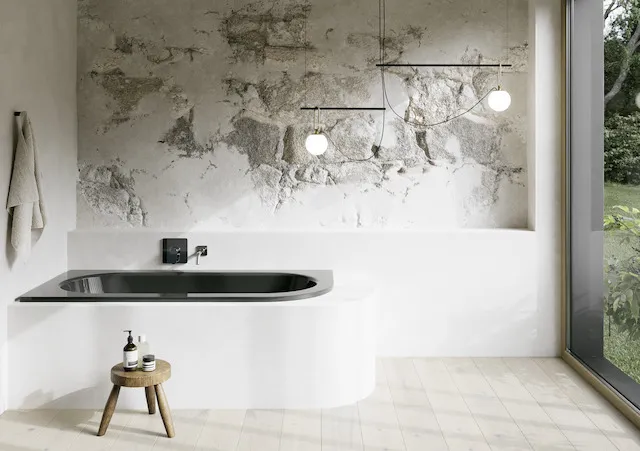Bette BetteStarlet IV Badewanne, 1750 x 800 mm, Midnight, glasierter Titan-Stahl, 2-Sitzer, Einbau, Randhöhe 30 mm