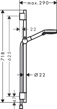 Hansgrohe Vernis Blend Brauseset Vario EcoSmart, 100 mm, mattschwarz, 718 mm Brausestange, Rain & IntenseRain Strahlarten Hansgrohe Vernis Blend Brauseset Vario EcoSmart, 100 mm, mattschwarz, 718 mm Brausestange, Rain & IntenseRain Strahlarten