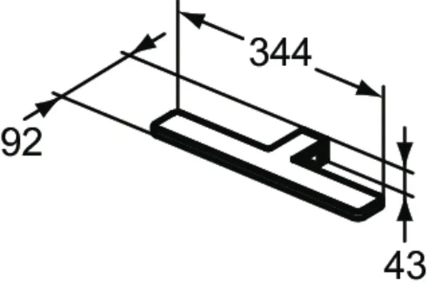 LED-Leuchte Mirror&Light, 9W, 344x92x43mm, Chrom