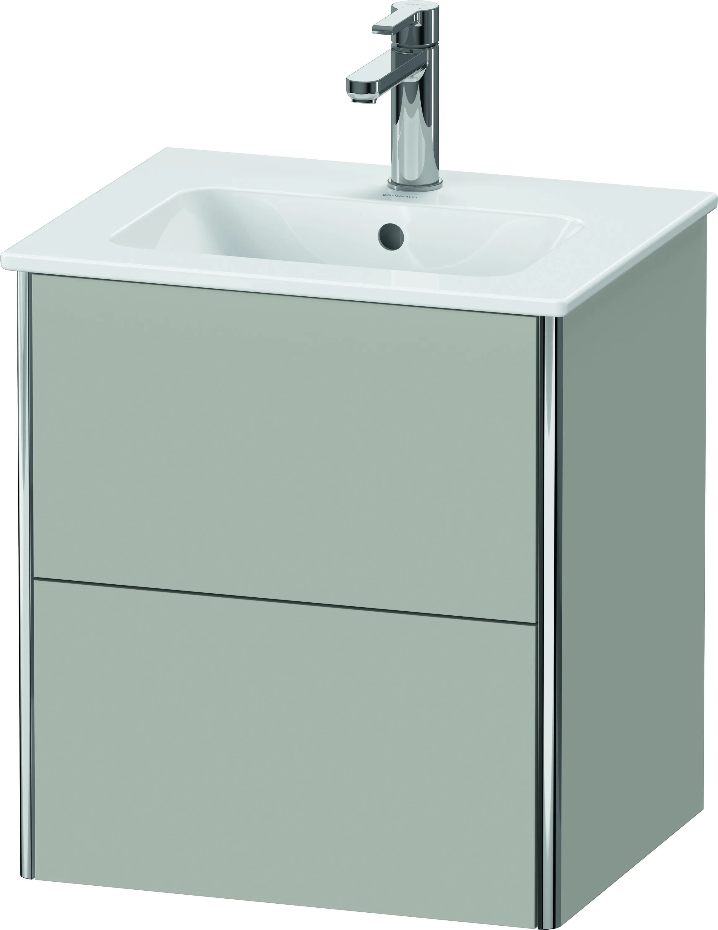 Duravit Waschtischunterschrank wandhängend „XSquare“ 51 × 56 × 41,8 cm in Betongrau Matt