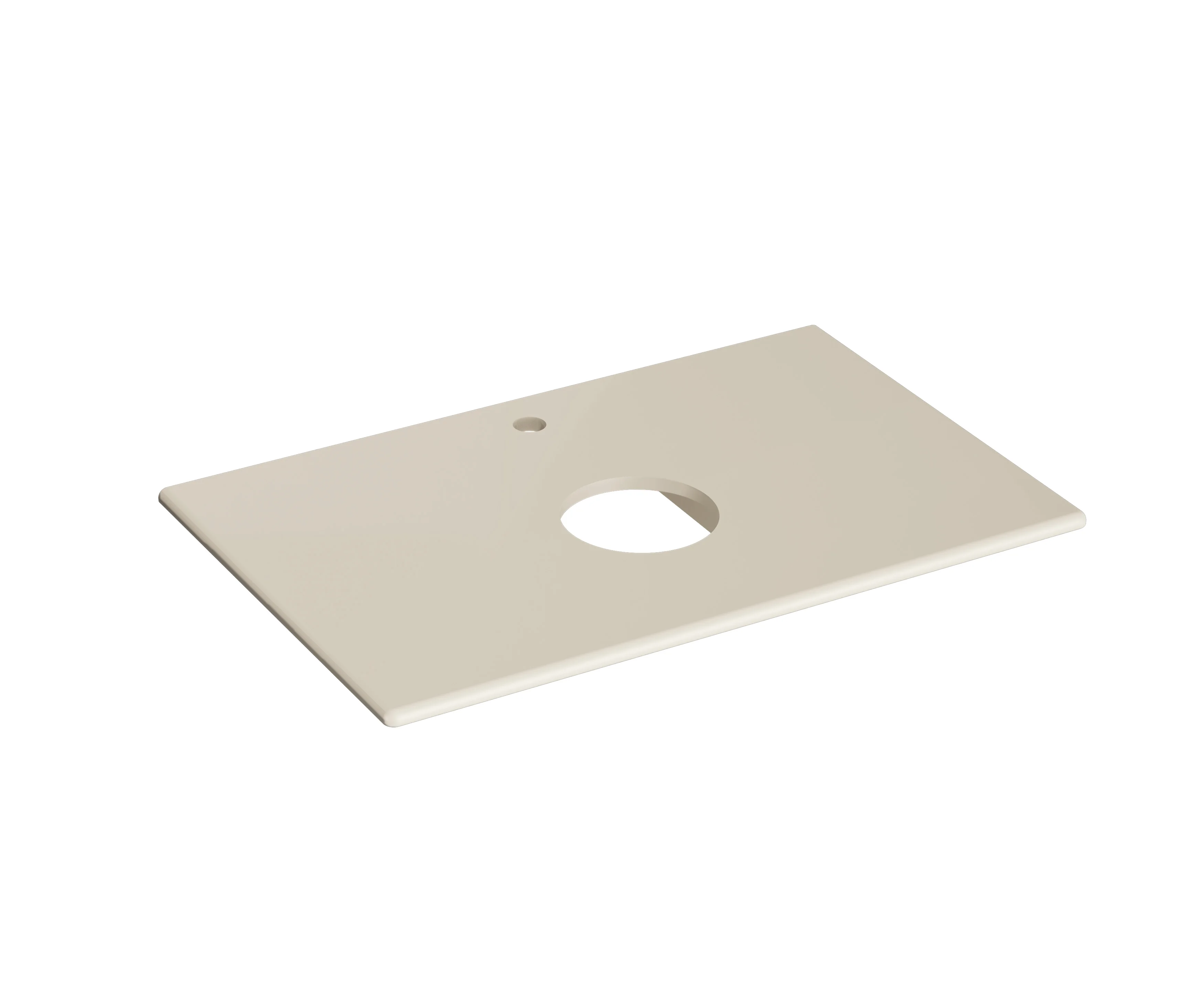 New Metropole Konsolenplatte 80 x 50 cm zu Aufsatzschale rund Sandbeige Matt mit Oberflächenveredelung Clean