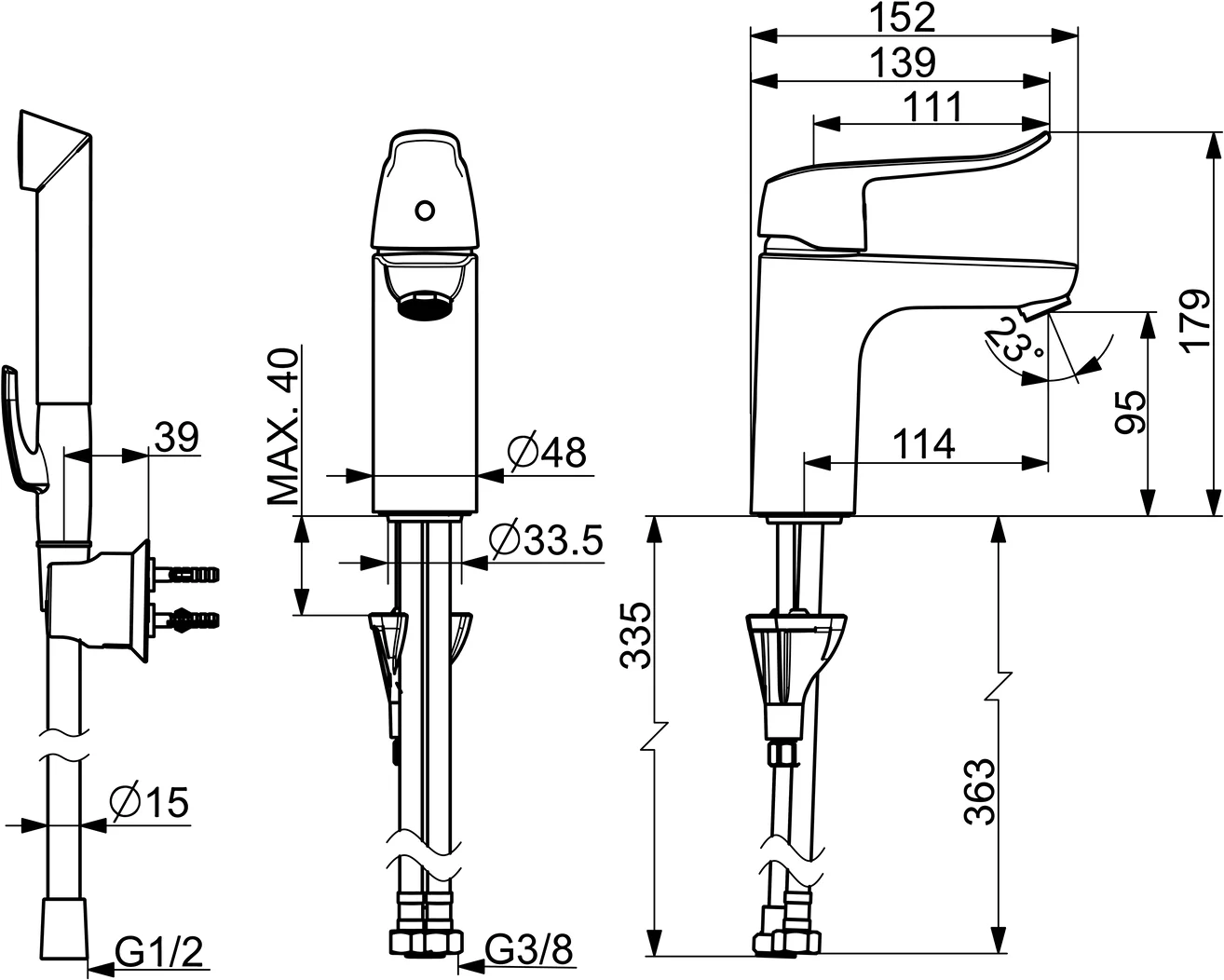 HansaCARE Waschtischarmatur HansaCARE 4628 Bedienungshebel lang 1-strahlig Ausladung 114 mm DN15 Chrom HansaCARE Waschtischarmatur HansaCARE 4628 Bedienungshebel lang 1-strahlig Ausladung 114 mm DN15 Chrom