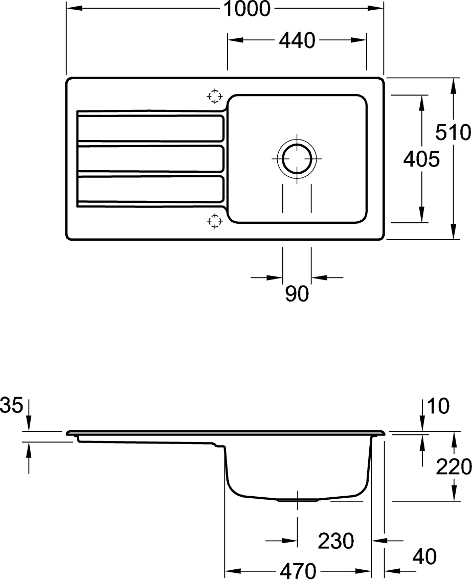 Villeroy & Boch Architectura 60 Einbauspüle, 1000x510mm, Keramik, Almond CeramicPlus Villeroy & Boch Architectura 60 Einbauspüle, 1000x510mm, Keramik, Almond CeramicPlus