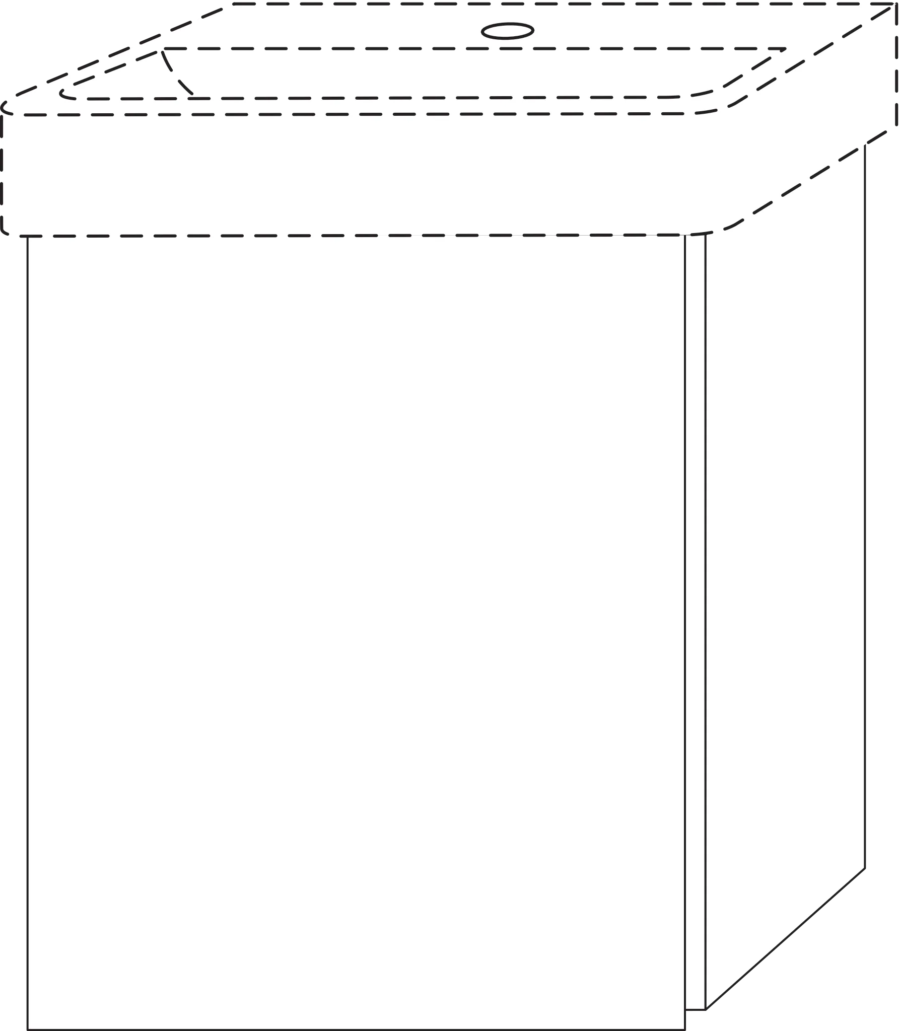 Waschtischunterbau rechts 3way (BP831) 517x400x347 Graphit-Matt