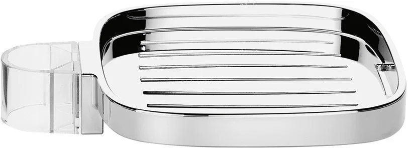 Hansgrohe Casetta Seifenschale E, Chrom, für Brausenstangen Ø 18/22/25 mm, höhenverstellbar Hansgrohe Casetta Seifenschale E, Chrom, für Brausenstangen Ø 18/22/25 mm, höhenverstellbar