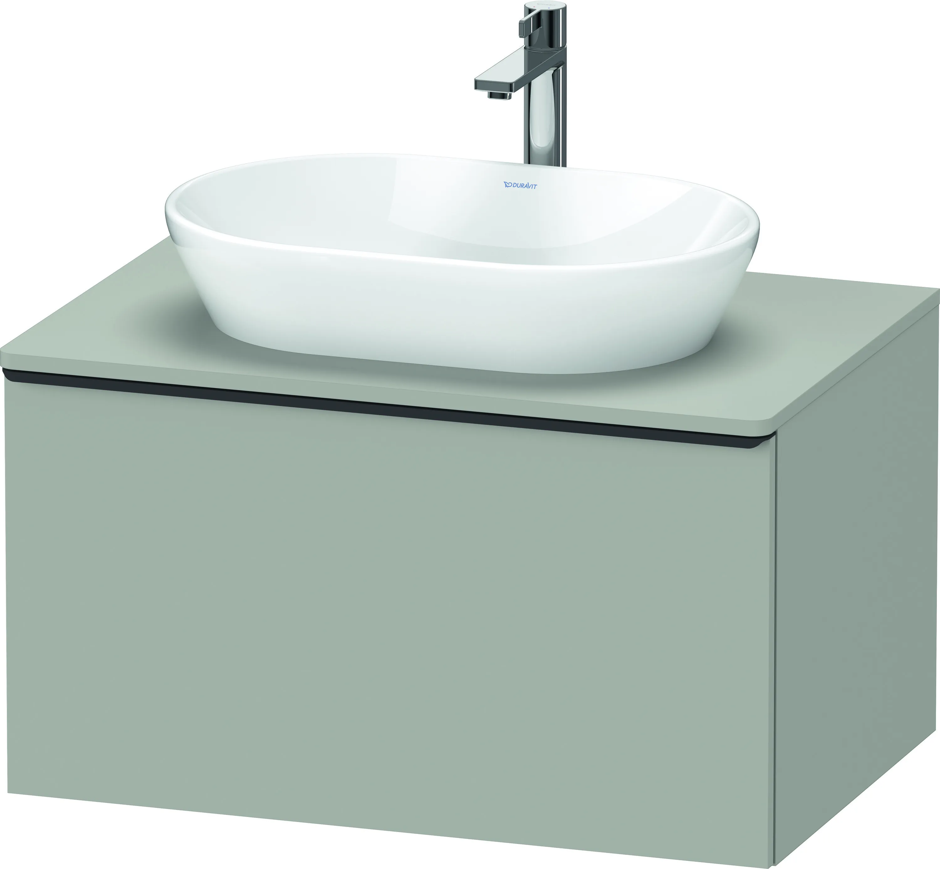 Duravit Waschtischunterschrank wandhängend „D-Neo“ 80 × 45,9 × 55 cm in Betongrau Matt