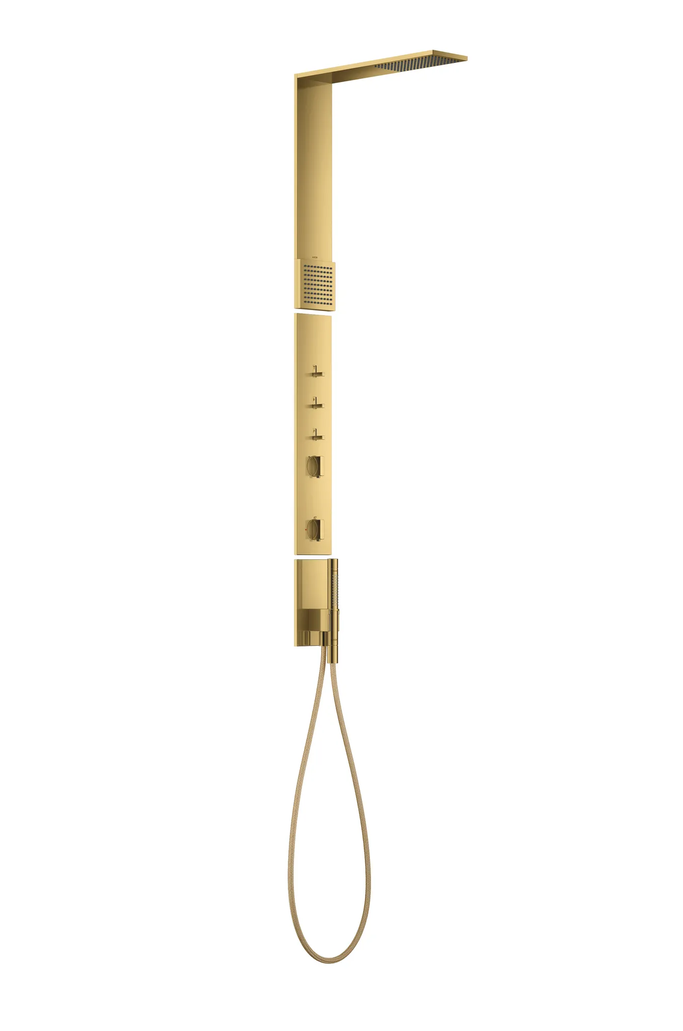 AXOR ShowerComposition Duschpaneel mit Thermostat, Kopfbrause 110/220 1jet und Schulterbrause Chrom