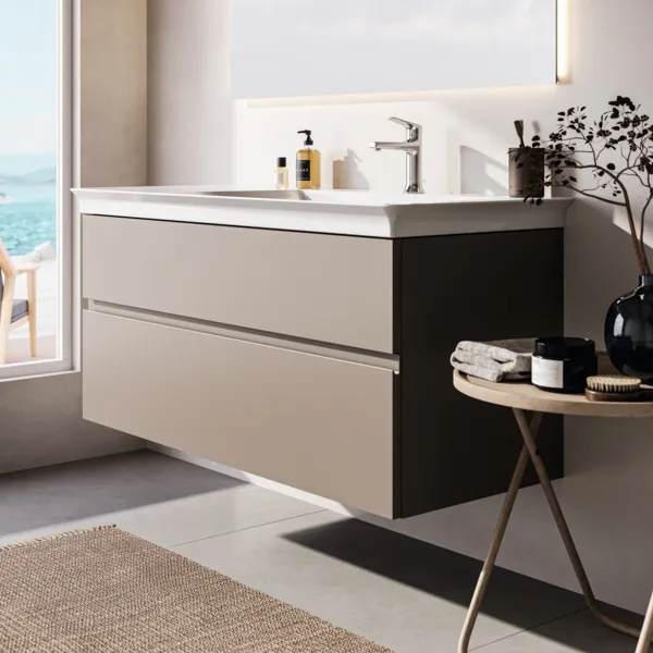 Ideal Standard Möbelwaschtischunterschrank Finesse 1200x505x550mm Greige matt Ideal Standard Möbelwaschtischunterschrank Finesse 1200x505x550mm Greige matt