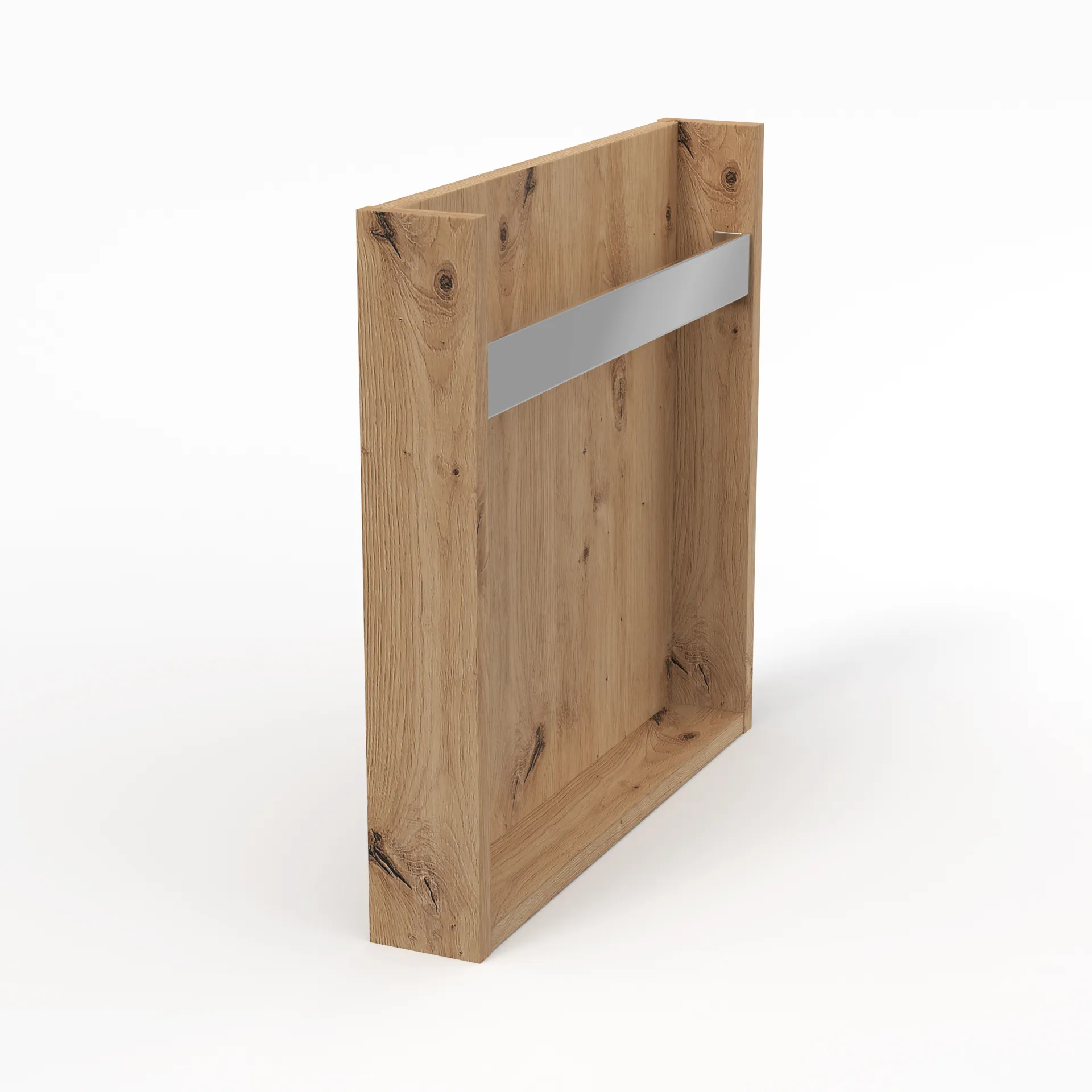 Konsolen vertikal - passend unterKonsole horizontalmit HandtuchhalterSchichtstoff Größe: 8,5 × 52 × 51 cm|Farbe: Eiche Natural-Touch