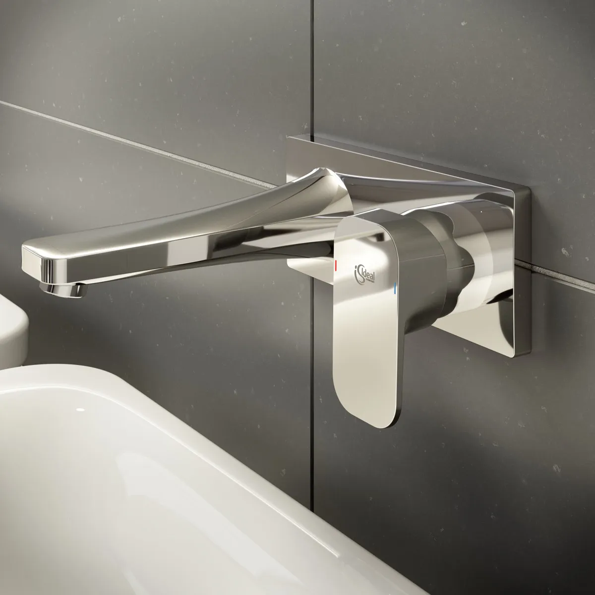 Wand-Waschtischarmatur Unterputz Tonic II, 5 l/min., Bausatz 2, Ros.193x83mm, Ausladung 180mm, Chrom Wand-Waschtischarmatur Unterputz Tonic II, 5 l/min., Bausatz 2, Ros.193x83mm, Ausladung 180mm, Chrom