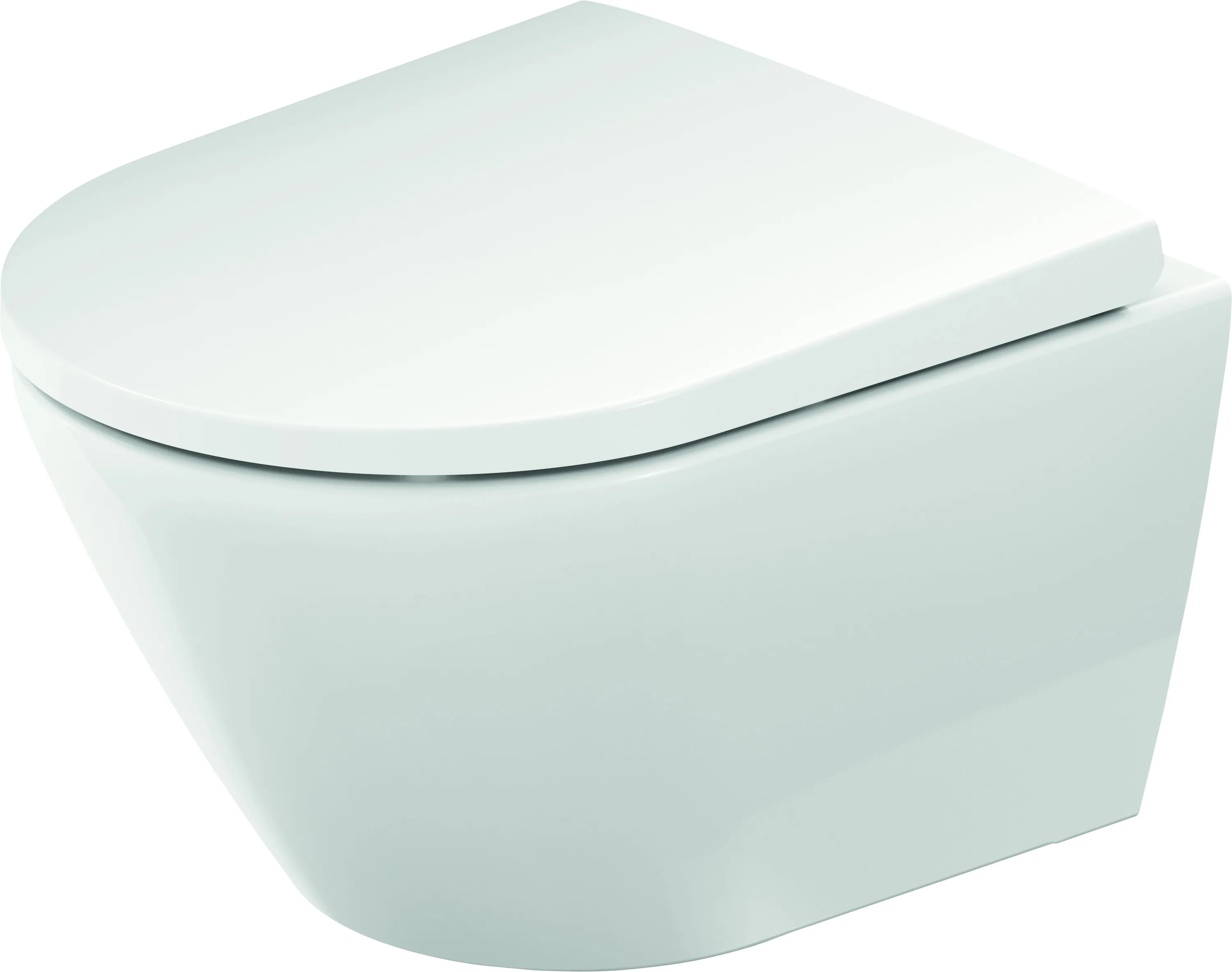 Wand-Tiefspül-WC „D-Neo“ 37 × 40 × 48 cm in Weiß Hochglanz, Befestigung verdeckt Wand-Tiefspül-WC „D-Neo“ 37 × 40 × 48 cm in Weiß Hochglanz, Befestigung verdeckt