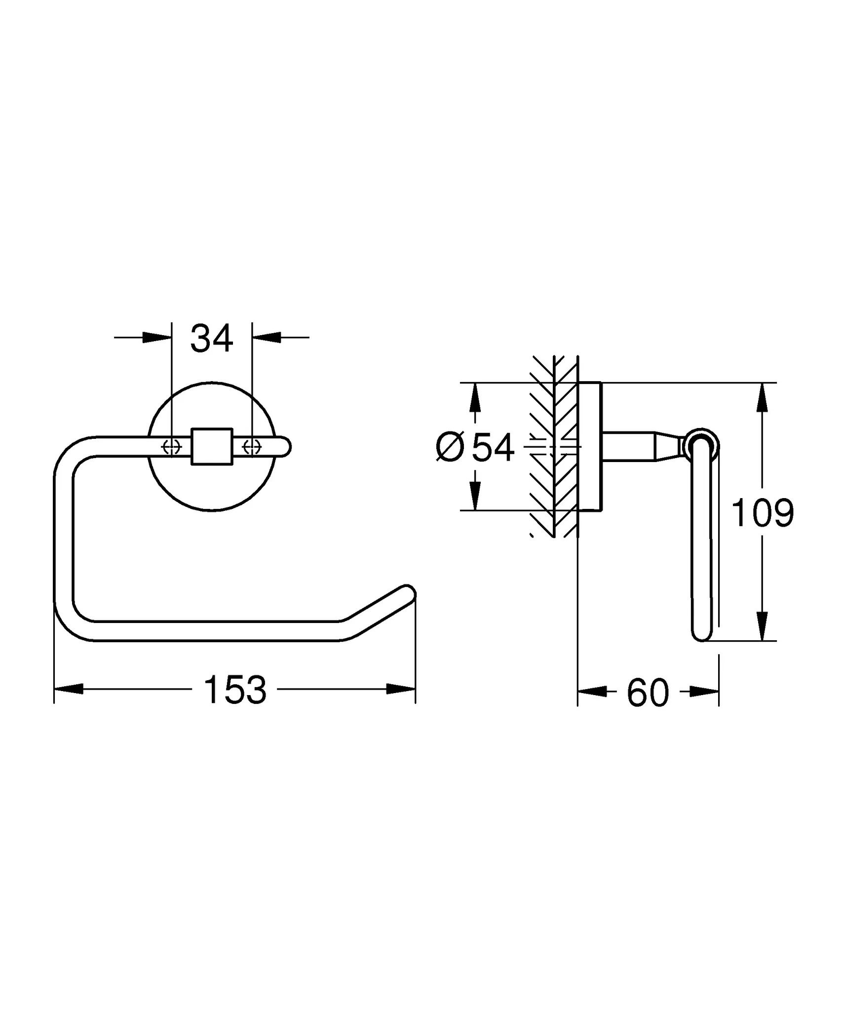 WC-Papierhalter Bau Cosmopolitan 40457_1, ohne Deckel, chrom WC-Papierhalter Bau Cosmopolitan 40457_1, ohne Deckel, chrom