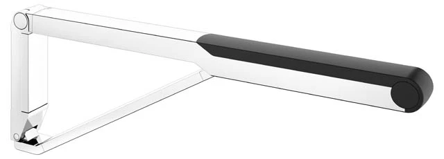 AXESS Stützklappgriff WC 700 mm verchromt/schwarz AXESS Stützklappgriff WC 700 mm verchromt/schwarz