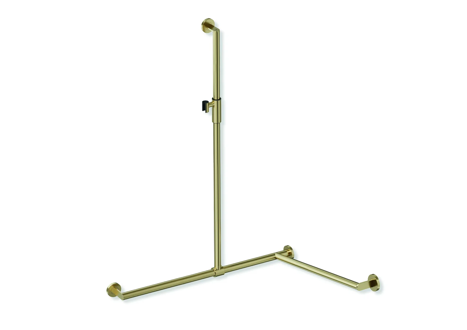 HEWI Duschhandlauf System 900 PG93, Edelstahl PVD, Messing gebürstet