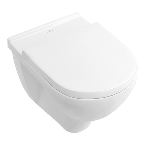 Tiefspül-WC spülrandlos O.novo 5660R0, 360 x 560 x 340 mm, Oval, wandhängend, Abgang waagerecht, Weiß Alpin