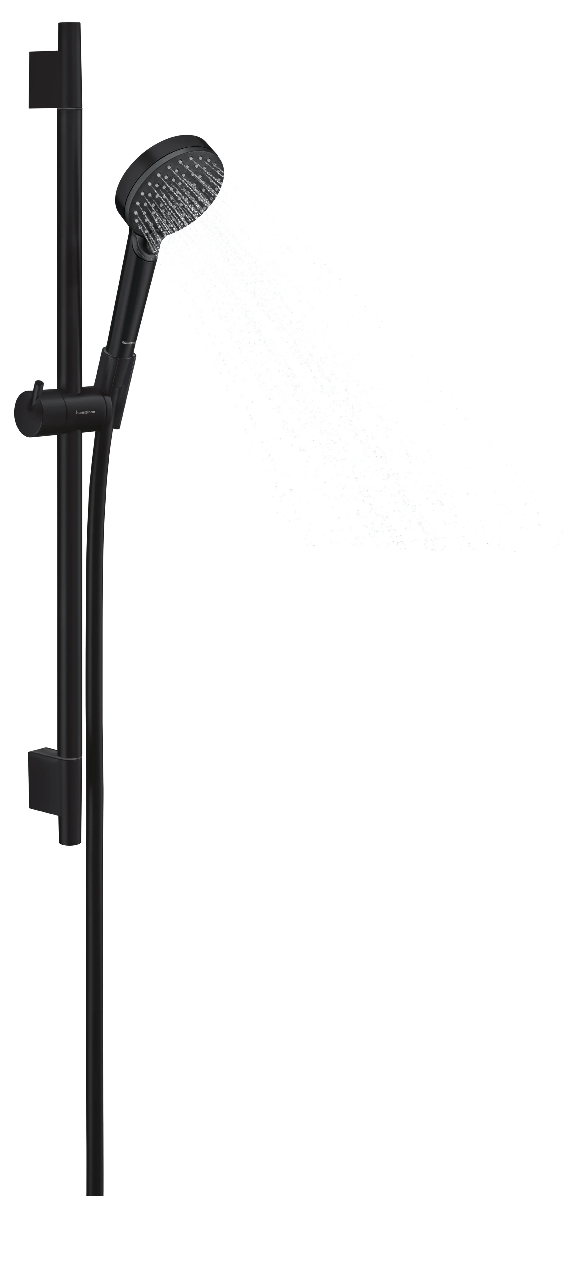 Hansgrohe Vernis Blend Brauseset Vario EcoSmart, 100 mm, mattschwarz, 718 mm Brausestange, Rain & IntenseRain Strahlarten