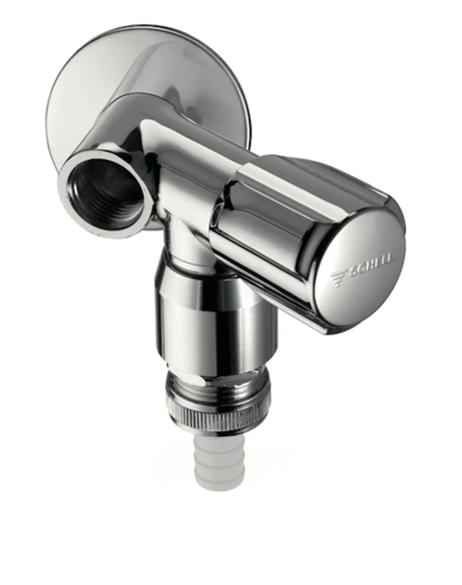 NA-Ventil COMFORT, RFV im Abgang Geräteanschluss, RB im Abgang Geräteanschluss, DN 15 G 1/2 AG, Schlauchverschraubung Ø 14,5 mm (DN 20 G 3/4 AG), DN 15 G 1/2 IG, chrom