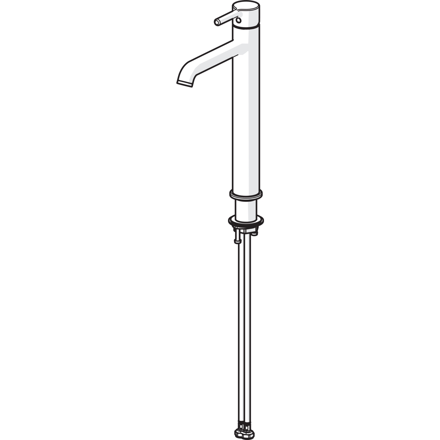 EHM Waschtischarmaturen hoch VANTIS Style 5447 Ausladung 168 mm Chrom