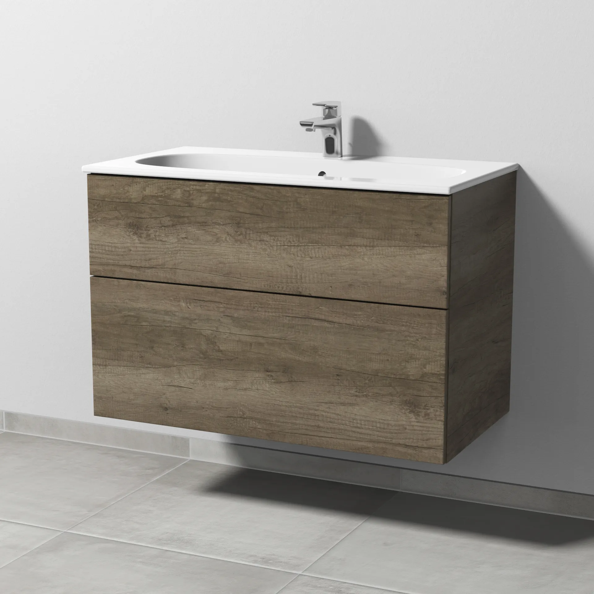 Sanipa Waschtischunterschrank „3way“ passend zu Keramik-Waschtische Acanto Slim von Geberit 880 × 582 × 467 mm in Eiche Nebraska Sanipa Waschtischunterschrank „3way“ passend zu Keramik-Waschtische Acanto Slim von Geberit 880 × 582 × 467 mm in Eiche Nebraska